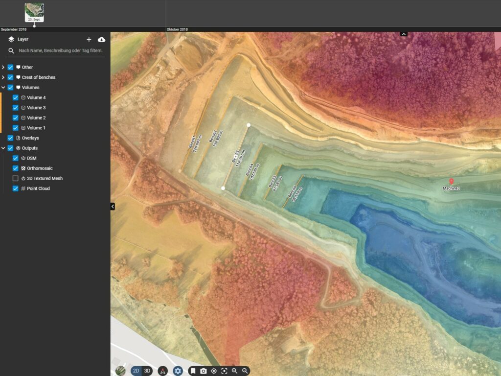 3D-Copter-Drohnendienstleistungen-Vermessung-Haufwerk-Schüttgut-Inspektion-3D-Deponie-Ebenen-Volumen-Norddeutschland