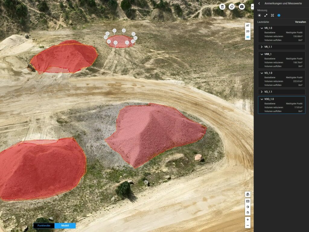 3D-Copter-Drohnendienstleistungen-Vermessung-Haufwerk-Schüttgut-Inspektion-3D-Deponie-Norddeutschland